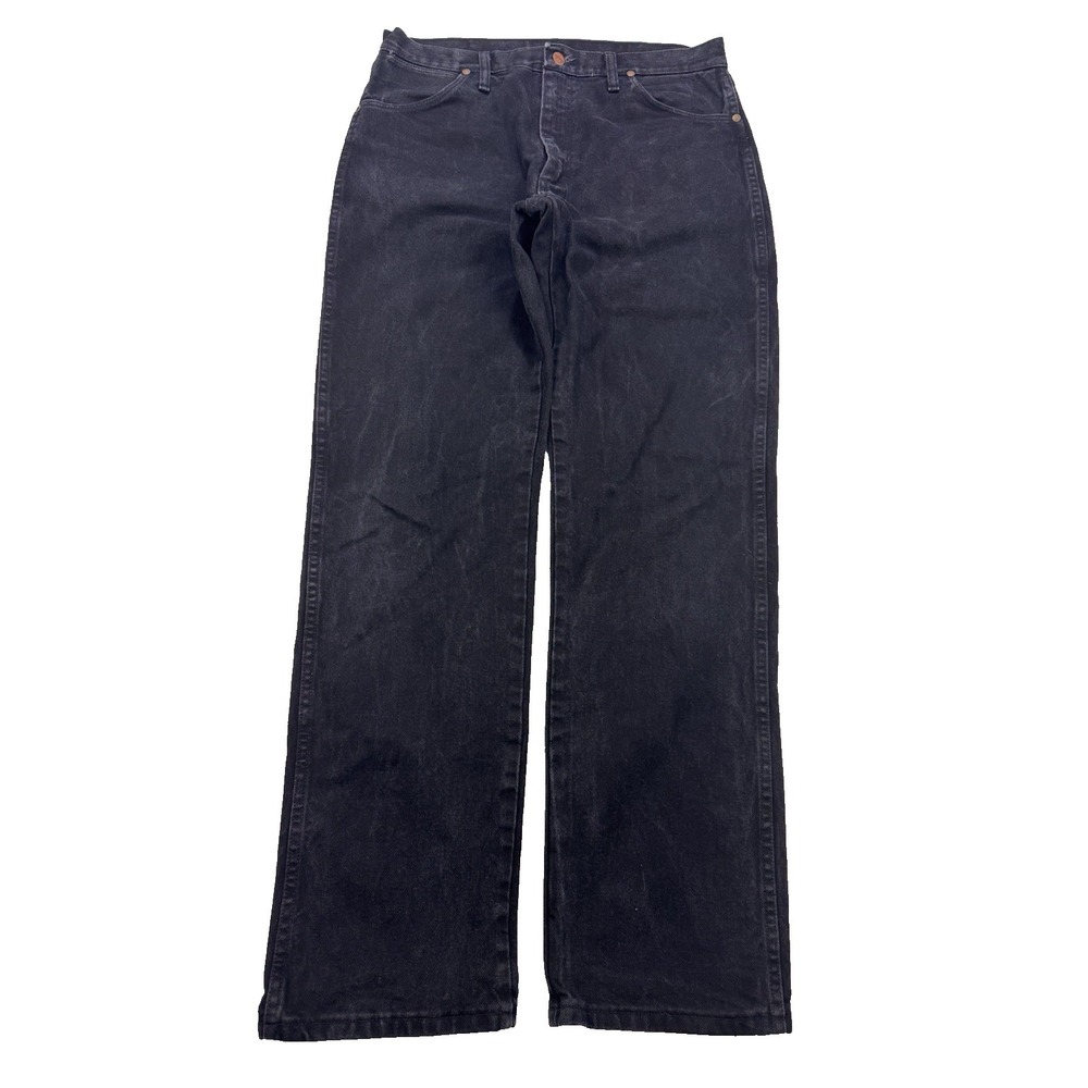 Wrangler Jeans Men 34x34 Black Cowboy Cut Denim Western‎ 13MWZ